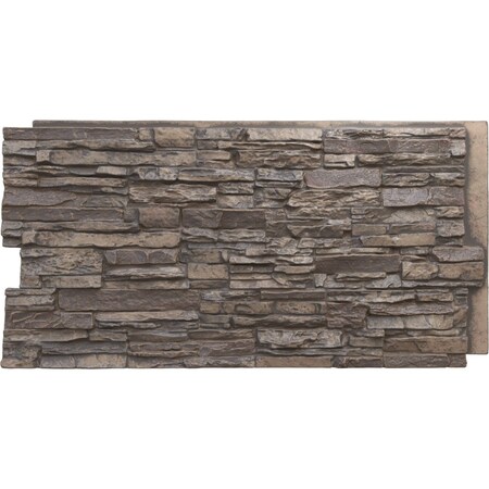 Ekena Millwork Canyon Ridge Stacked Stone, StoneWall Faux Stone Siding Panel PNU24X48CNCR
